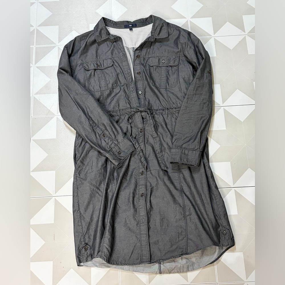GAP Women's Gray Long Sleeve Dress